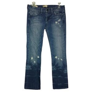 William Rast Jeans Sadie Straight Leg Distressed Pink Embroidered 28 Short S P